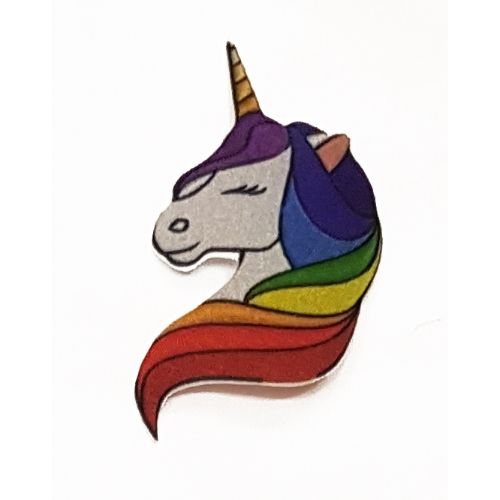 Parche termoadhesivo de ropa unicornio arcoiris - Mercería Noiva