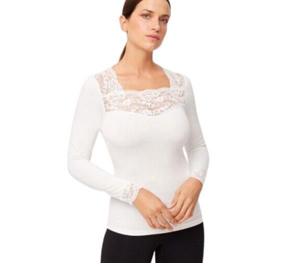 Ysabel Mora Camiseta Térmica mujer encaje talla L 70005 color Marfil -  Mercería Noiva